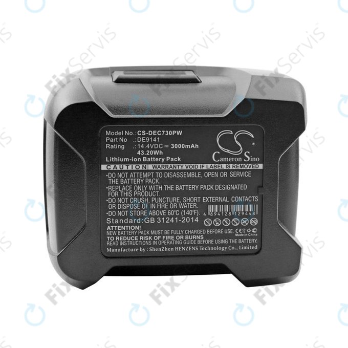 Batéria pre Dewalt DC528, DC612, DC728, DC830, Wurth BS 14-A, 3000mAh, Li-Ion, 14.4V, DE9141, HQ