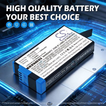 Batéria pre GoPro Max, Max 360, Acbat-001, 1400mAh, Li-Ion, 3.85V, SPCC1B, HQ