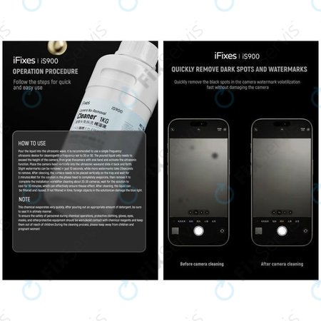 iFixes iS900 - Čistič Objektívu Kamery - 1000ml