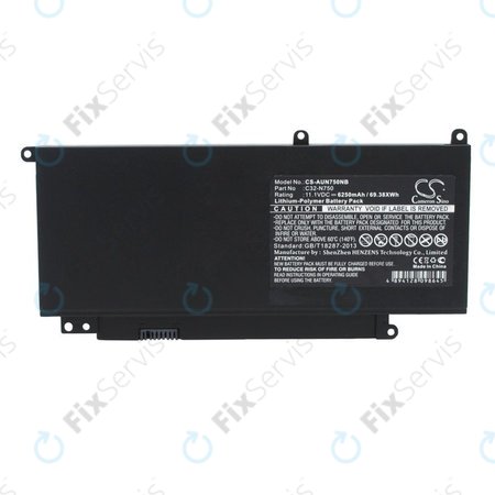 Batéria pre Asus N750, R750, 6250mAh, Li-Pol, 11.1V, C32-N750, HQ