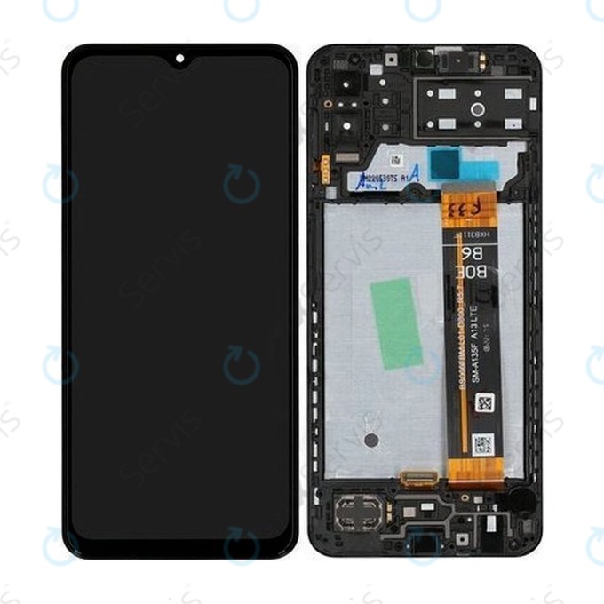 Samsung Galaxy M13 M135F - LCD Displej + Dotykové Sklo + Rám - GH82-29132A, GH82-29133A Genuine Service Pack