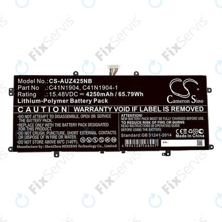 Batéria pre Asus Zenbook 13, Zenbook 14, 4250mAh, Li-Pol, 15.48V, C41N1904, HQ