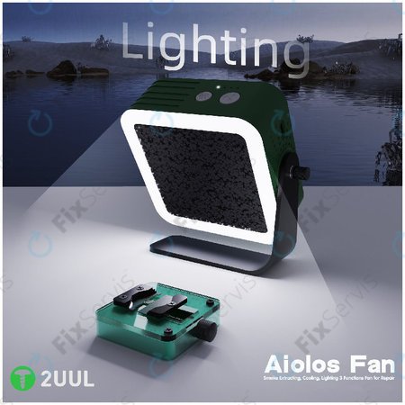 Odsávač dymu a ventilátor s LED osvetlením, 2UUL DA98