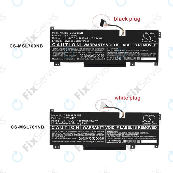 Batéria pre MSI Pulse GL76, Katana GF66, Bravo 15, Crosshair 17, 4600mAh, Li-Pol, 11.4V, BTY-M492, HQ