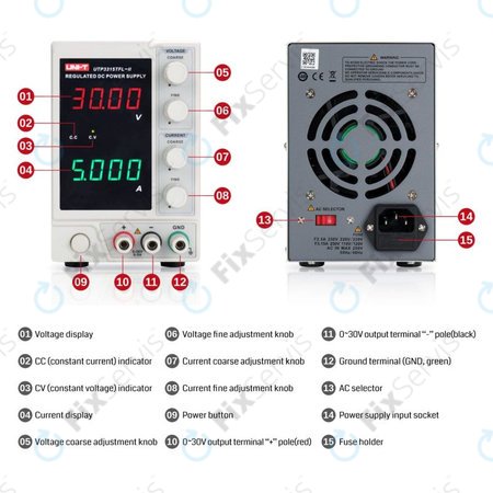 UNI-T UTP3313TFL-II - Laboratórny Zdroj - 0-30V, 0-3A