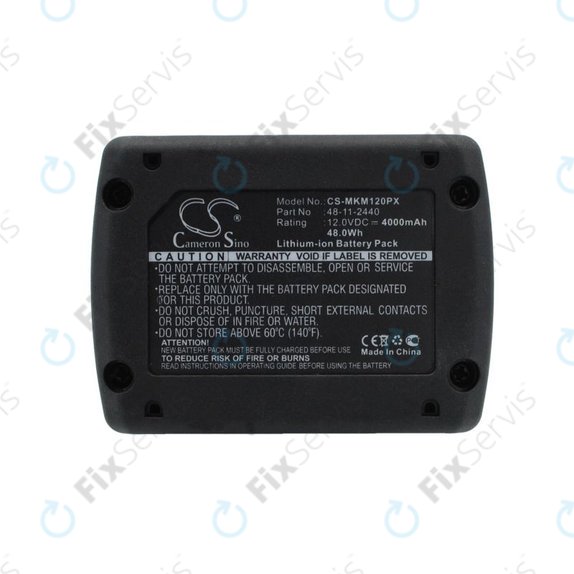 Batéria pre Milwaukee M12 B4 Redlithium, 4000mAh, Li-Ion, 12V, 48-11-2440, HQ