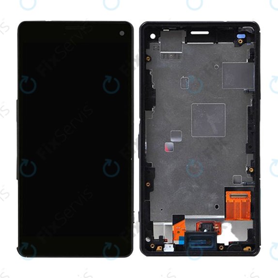 Sony Xperia Z3 Compact D5803 - LCD Displej + Dotykové Sklo + Rám (Black) TFT