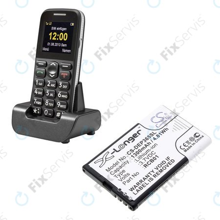 Batéria pre Doro Primo 365, 1300mAh, Li-Ion, 3.7V, RCB01, HQ