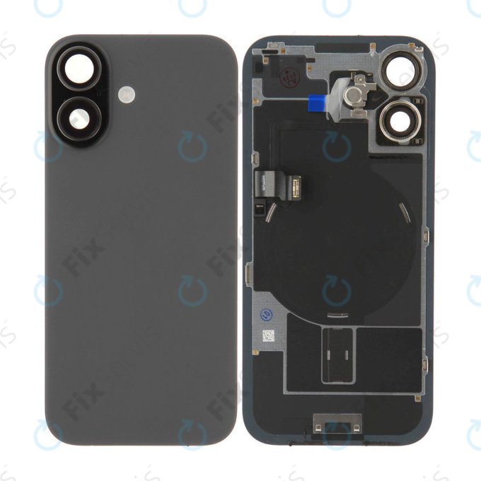 Sklo zadného housingu pre iPhone 17, Black, Pulled A