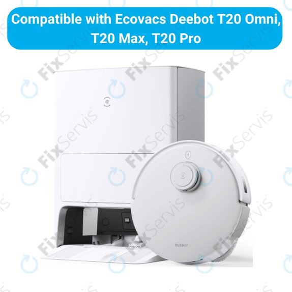 Sada náhradných dielov pre Ecovacs T20, T20 Max, T20 Pro (2x Hlavná kefa, 4x Filter, 4x Bočná kefa - Biela, 8x Mopovacia utierka, 4x Prachové vrecko)