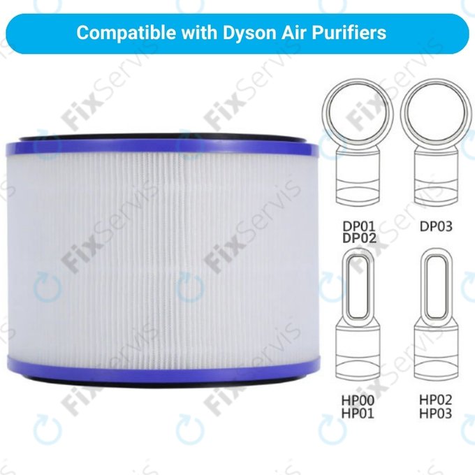 Dyson Pure Hot + Cool-series, Pure Cool Desk-series - HEPA filter (Aktívny uhlík) (Fialový)