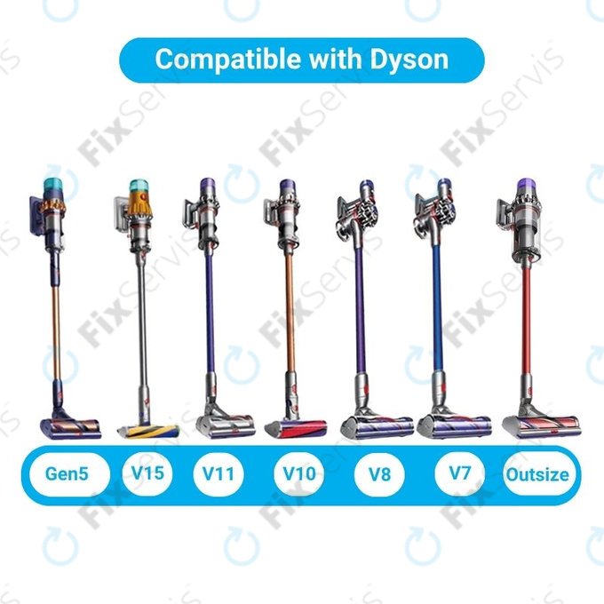 Dyson V-series, Outsize - Podlahová Hubica s LED Zeleným Svetlom