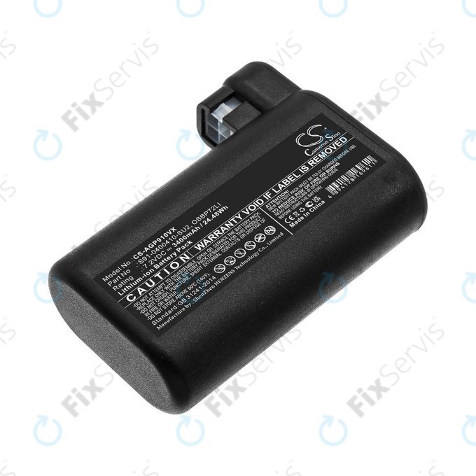 AEG RX-series, Electrolux E, P-series - Batéria S91-0400410-SU2, OSBP72LI, OSBP72LI25 Li-Ion 7.2V 3400mAh HQ