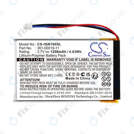 Batéria pre Garmin Nüvi 700, 710, 760, 765, Nuvi 3590, 1250mAh, Li-Pol, 3.7V, 361-00019-11, HQ