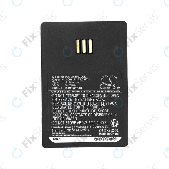Batéria pre Siemens Openstage WL3, Ascom, Aastra, Innovaphone, 900mAh, Li-Ion, 3.7V, 660190/R2B, HQ