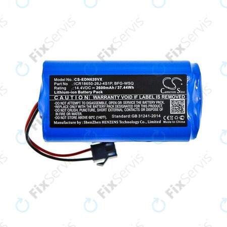 Ecovacs Deebot N79, N79S, Eufy RoboVac-series, Proscenic 850-series - Batéria BFG-WSQ, ICR18650-26J-4S1P, UR18650ZY-4S1P-AAM Li-Ion 14.4V 2600mAh HQ