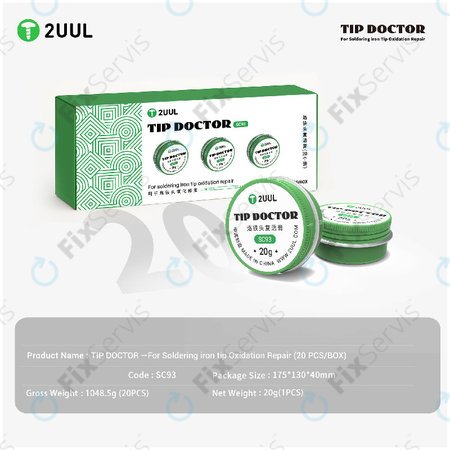 Pasta na čistenie a obnovu spájkovacích hrotov, 2UUL SC93, 20g
