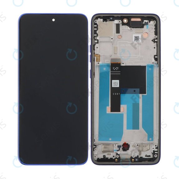 Motorola Edge 50 Neo - LCD Displej + Dotykové Sklo + Rám (Nautical Blue) OLED