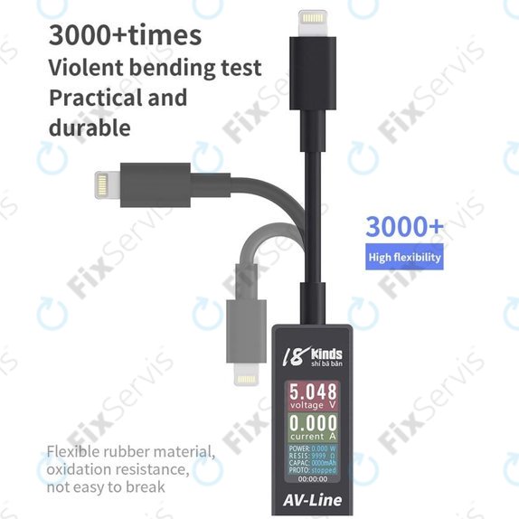 AV-Line - Smart Detekčný Nabíjací Kábel (USB-C - USB-C)