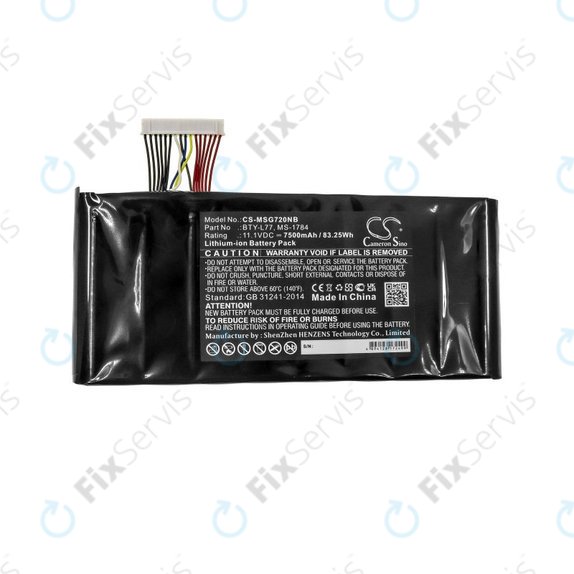 Batéria pre MSI GT72, MSI WT72, 7500mAh, Li-Ion, 11.1V, BTY-L77, HQ