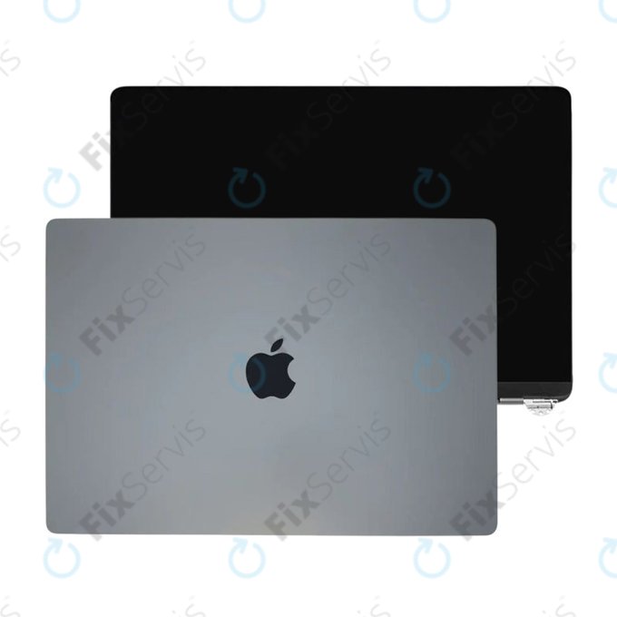 LCD displej pre MacBook Air 13", A3113 (2024), s predným sklom a krytom, Space Gray, 661-40278, Genuine Apple