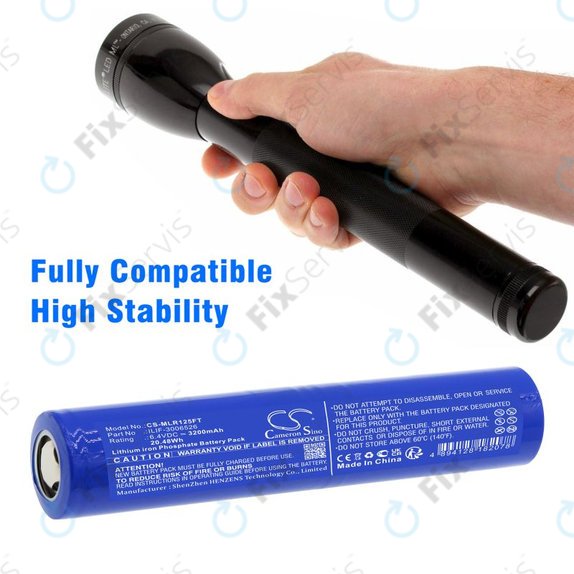 Batéria pre Maglite ML125, ML150LR, ML150LRX, 3200mAh, LiFePO4, 6.4V, ILIF-3006526, HQ