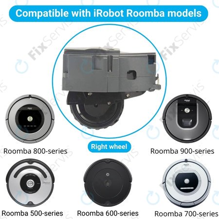 iRobot Roomba 500, 600, 700, 800, 900-series - Koleso s Motorom (Pravé)