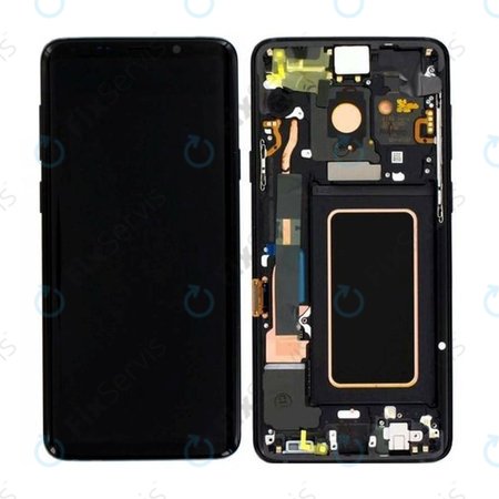 Samsung Galaxy S9 Plus G965F, G965FD - LCD Displej + Dotykové Sklo + Rám (Midnight Black) - GH97-21691A, GH97-21722A, GH97-21692A Genuine Service Pack