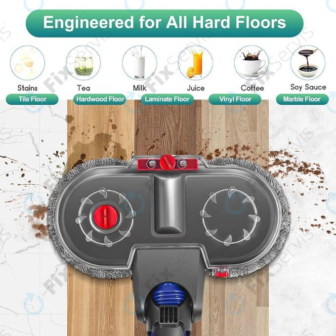 Dyson V-series, Outsize - Elektrická Mopovacia Hlavica s Nádržkou