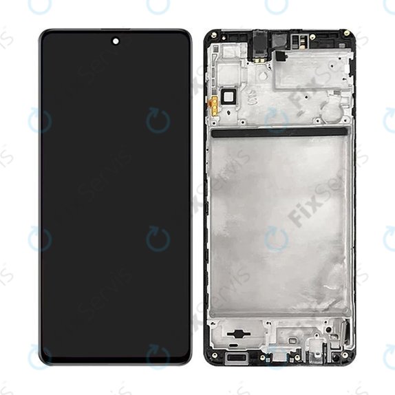Samsung Galaxy M51 M515F - LCD Displej + Dotykové Sklo + Rám (Celestial Black) OLED