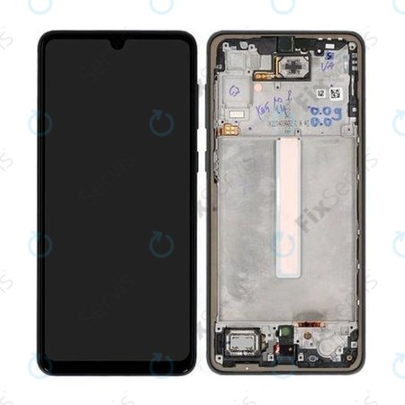 Samsung Galaxy A33 5G A336B - LCD Displej + Dotykové Sklo + Rám (Black) - GH82-28143A, GH82-28144A Genuine Service Pack