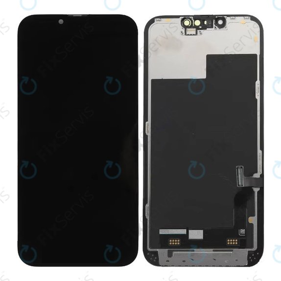 Displej Hard OLED pre iPhone 13, Dotykové sklo s rámom, FixPremium