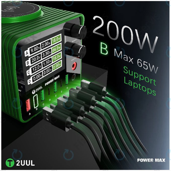 Nabíjacia stanica, 200W viacportová, 2UUL PC01