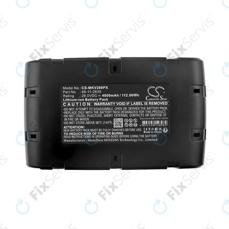 Batéria pre Milwaukee 0721-20, V28 Vc, Wurth Bs 28-A Combi, 4000mAh, Li-Ion, 28V, 48-11-2830, HQ