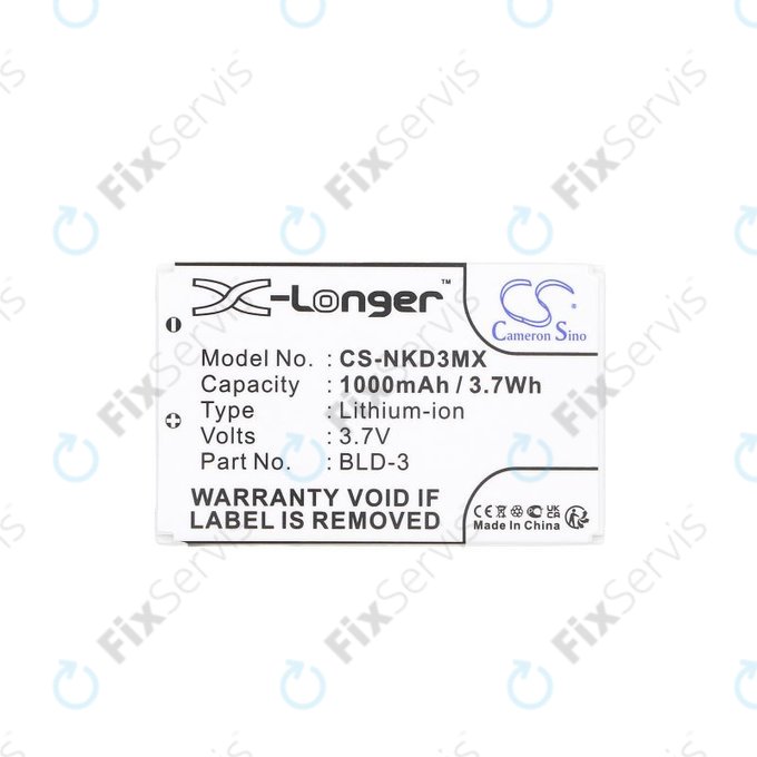 Batéria pre Nokia 7250i, 6610, 6585, 6560, 6200, 6220, 1000mAh, Li-Ion, 3.7V, BLD-3, HQ