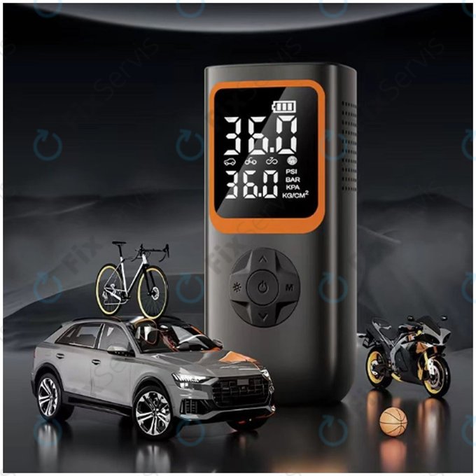 Prenosný Elektrický Kompresor s Príslušenstvom (11.1V, 2000mAh)