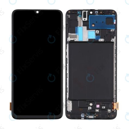Samsung Galaxy A70 A705F - LCD Displej + Dotykové Sklo + Rám (Black) TFT