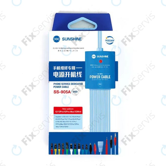 Sunshine SS-905A - Sada Napájacích Kabelov (iPhone 5S - 12 Pro Max, Samsung)