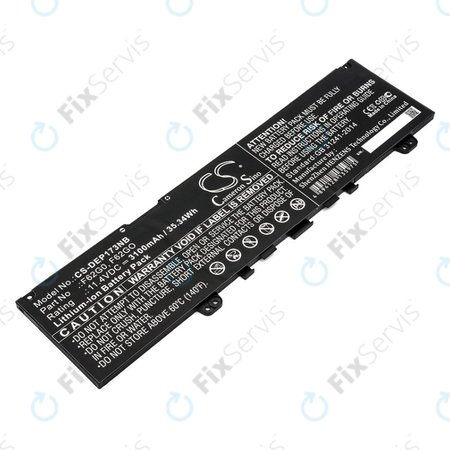 Batéria pre Dell Inspiron 13, 7373, Vostro 13, 3100mAh, Li-Ion, 11.4V, F62G0, HQ