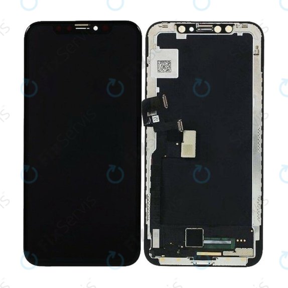 Displej In-Cell pre iPhone XS Max, Dotykové sklo s rámom, FixPremium