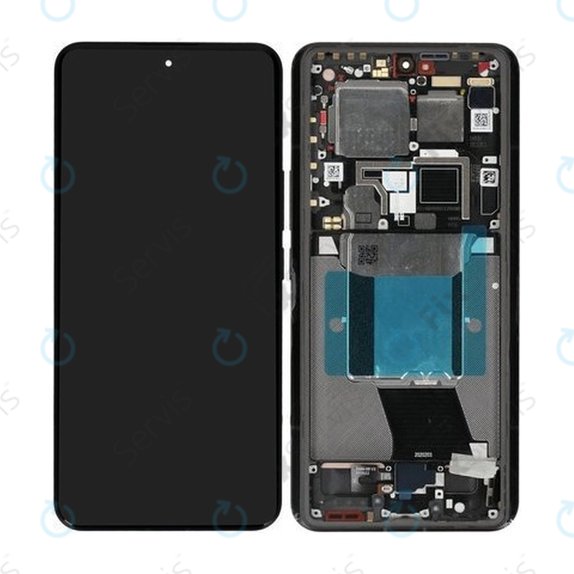 Xiaomi 14 Ultra - LCD Displej + Dotykové Sklo + Rám (Black) - 56000500N100 Genuine Service Pack