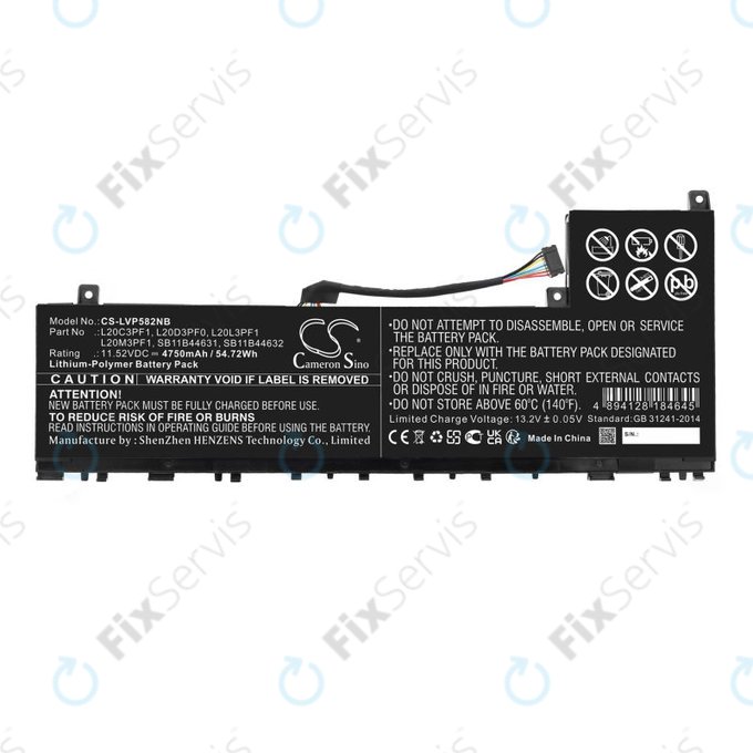 Batéria pre Lenovo IdeaPad 5 Pro 14ITL6, 4750mAh, Li-Pol, 11.52V, L20C3PF1, HQ