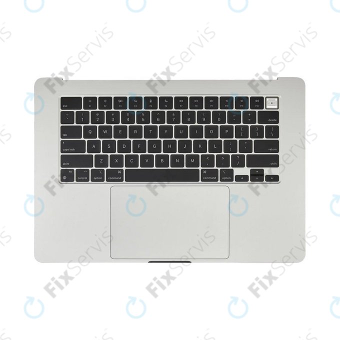 Horný rám klávesnice pre MacBook Air 15", A3114 (2024), s klávesnicou US a batériou, Silver, 661-40267, Genuine Apple