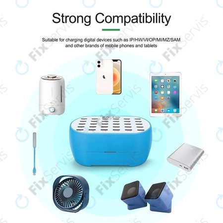 Relife RL-304M - Smart Servisná Nabíjacia Stanica - 30x USB / 160W