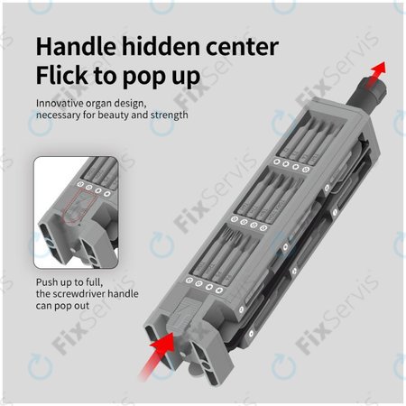 Kingsdun - Precízna Sada so Skrutkovačom a Bitmi 44v1