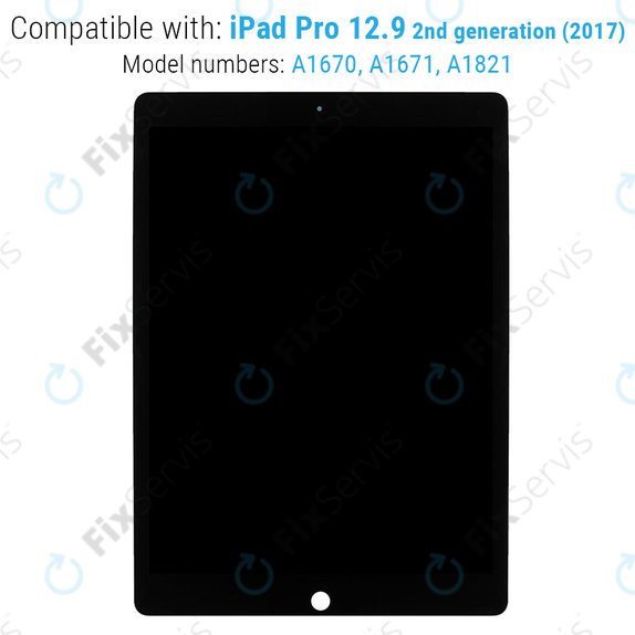 LCD Displej pre iPad Pro 12.9" (2nd Gen 2017), Black, Dotykové sklo a IC Board sout Frame, Refurbished