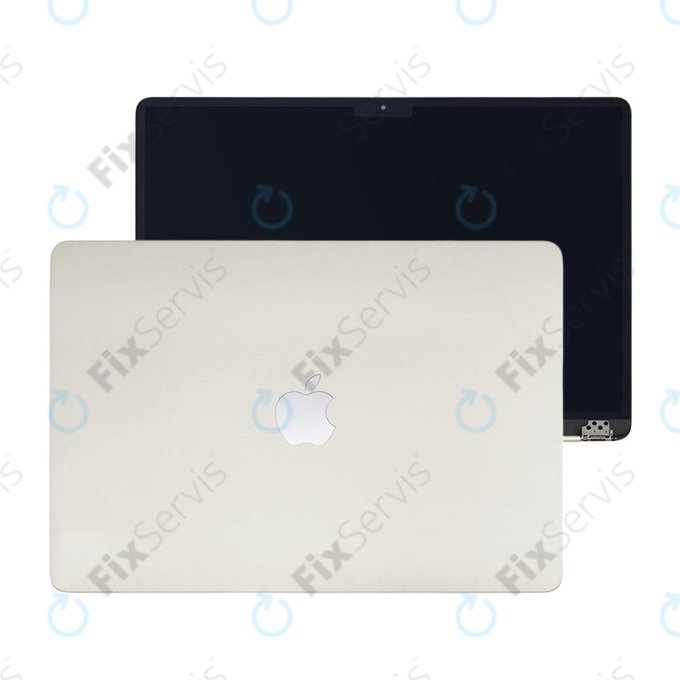LCD displej pre MacBook Air 15", A3114 (2024), s predným sklom a krytom, Starlight, 661-40261, Genuine Apple