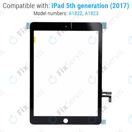 Apple iPad (5th Gen 2017) - Dotykové Sklo + Tlačidlo Domov (Space Gray)