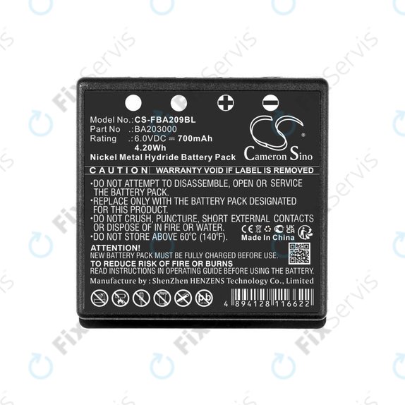 Batéria pre HBC Radiomatic Eco, 700mAh, Ni-MH, 6V, BA209060, HQ