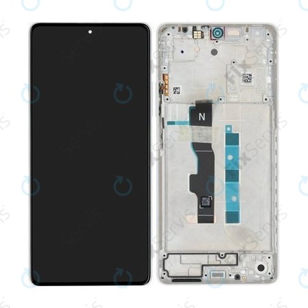 Xiaomi Redmi Note 13 5G 2312DRAABC - LCD Displej + Dotykové Sklo + Rám (Arctic White) - 5600040N1700 Genuine Service Pack